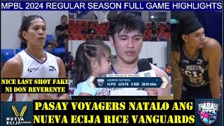 2024 MPBL REGULAR SEASON  Pasay vs Nueva Ecija Full Game Highlights  September 27 2024 [upl. by Nelag]