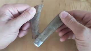 Restoration of Rusty Antique Hawkbill Folding Pruning Knife [upl. by Chita]