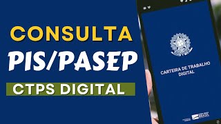 Consulta PIS PASEP PELA CARTEIRA DE TRABALHO DIGITAL [upl. by Ydnamron869]