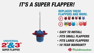 Introducing the Fluidmaster Super Flapper 523A  The ONLY toilet flapper for both 2quot and 3quot toilets [upl. by Radman]