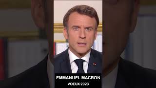 EMMANUEL MACRON I VOEUX 2023 shorts learnfrench france frenchlessons [upl. by Ellerad]