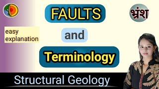 FAULTS AND TERMINOLOGY  Fault Lecture in Hindi  भ्रंश  Structural Geology by geo with shri [upl. by Ilera629]