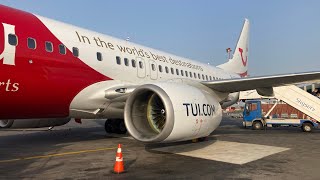 Tuifly Boeing 7378K5 RIU Livery Stuttgart to Heraklion Crete  Full Flight [upl. by Akere]