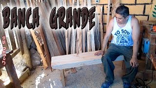 Construcción de banca grande de madera paso a paso [upl. by Ttelracs]