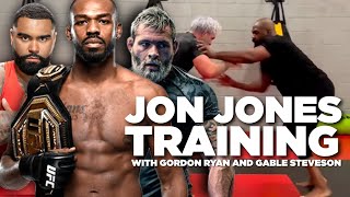 Jon Jones Training with Gordon Ryan and Gable Steveson ufc309 [upl. by Peppy]