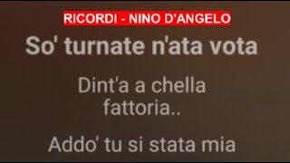 Nino DAngelo  Ricordi karaoke [upl. by Etnom238]