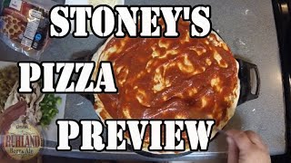 Stoneys Pizza Preview Homemade Pizza With Lots Of Toppings in a cast iron pizza pan [upl. by Starlene]