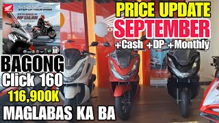 KOMPLETONG PRICE UPDATE NG Honda Motorcycle  September 2024  All Commuter bikes [upl. by Adnamahs572]