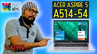 Acer Aspire 5 A51454 with Intel Core i5 11th Gen  A good Laptop under ₹45000  Detailed Review [upl. by Geordie]