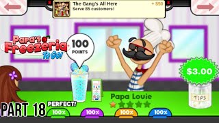 Papa’s Freezeria To Go Part 18  Papa Louie Unlocked  Day 120  126  15x speed [upl. by Ellehcor395]