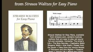 quotThe Artists Lifequot by Johann Strauss for Easy Piano Solo [upl. by Norvan]