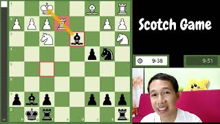 Scotch Game  Me vs 2422 Elo Rating sa Chesscom [upl. by Gustie]