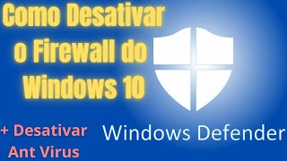 Como Desativar o Firewall Windows Defender no Windows 10 em 2024 [upl. by Aninahs]