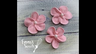 How to Make Royal Icing Apple Blossom Flowers by Emmas Sweets [upl. by Allana104]