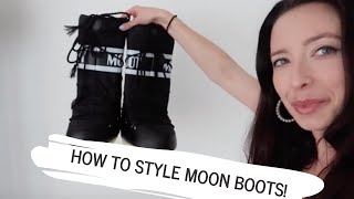 How To Wear Moon Boots Winter Outfit Ideas [upl. by Bandeen]