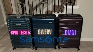 Comparison of Samsonite 29quot Omni Spin Tech 5 Swerv for Travelling Luggage Collections samsonite [upl. by Nrevel868]