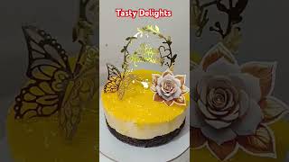 Mango layered cheesecake 🧀🧀mango cheesecake design [upl. by Rachelle681]