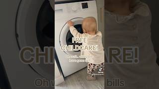 Anyone elses baby love watching the washing machine babyclothes washing washingmachine fyp [upl. by Nilahs]