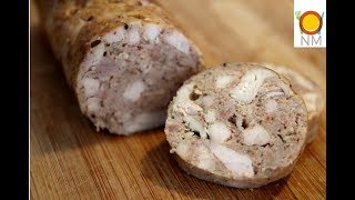 КУРИНАЯ КОЛБАСА без желатинакрахмала и оболочкиПотрясающе вкусная Разлетается на 123 [upl. by Ocicnarf]