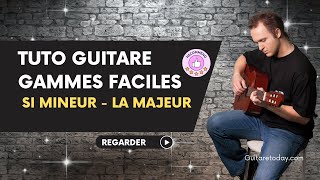 Tuto guitare gammes faciles  Si mineur et La Majeur [upl. by Robena751]