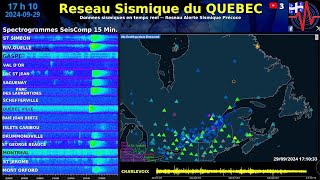 Reseau Sismique du Quebec  Données sismiques en temps réel [upl. by Jany]