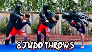 8 POWERFUL JUDO THROWS 🥋🔥 GRAPPLING DUMMY TRAINING [upl. by Inaboy41]