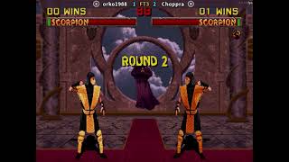 Mortal Kombat II OrkO vs Choppra FT 3 fightcade ranked fights [upl. by Anirrehs557]