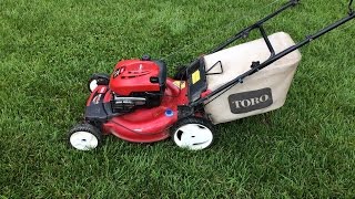 Toro Recycler Model 20065 Lawn Mower  Final Look amp Start Part II  May 2 2015 [upl. by Aitahs]