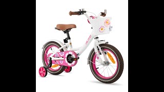 Hiland Petal Kids Bike Assembly Video  English Version [upl. by Laddy672]