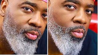 HOW TO LINE UP BEARD BLACK MAN  BEARD TRIMMING [upl. by Angelle]