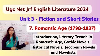 Syllabus of Fiction in Romantic Age Unit 3 Fiction and Short Stories Net Jrf English Literature [upl. by Oicram]