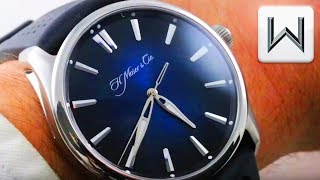 H Moser amp Cie Pioneer Centre Seconds Fume Dial Blue 32001200 Luxury Watch Review [upl. by Omixam469]