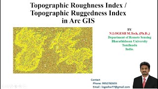 Topographic Roughness Index  Topographic Ruggedness Index  Arc GIS [upl. by Pacificia392]