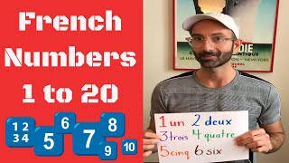 The French Numbers 1 to 20  For Kids amp Beginners [upl. by Ettennal]