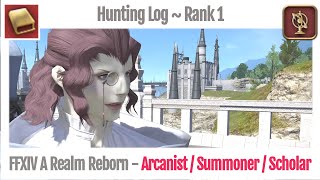 FFXIV Hunting Log Arcanist Rank 1  A Realm Reborn [upl. by Ahsitel]