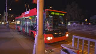 Slovakia Bratislava trolleybus 204 night ride from Magurska to Trnavské mýto [upl. by Salomi205]