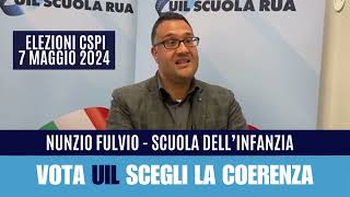 ELEZIONI CSPI diamo voce ai candidati  Nunzio Fulvio Scuola dellInfanzia [upl. by Agace]