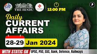 28  29 January Current Affairs 2024  Daily Current Affairs  Current Affairs Today [upl. by Nellda284]