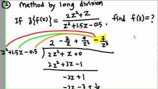 Inverse ztransform by long division [upl. by Ruelle]