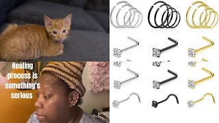 Crystal Lifestyle After 40 My Nose Piercing Fail  Struggles with Jewelry Change NosePiercingFail [upl. by Nolra38]