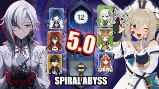 50 Spiral Abyss Arlecchino amp Barbara Bloom Floor 12 Genshin Impact [upl. by Dnomal]