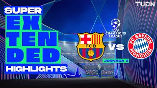 SUPER EXTENDED HIGHLIGHTS  Barcelona vs Bayern München  UEFA Champions League 202425  J3 [upl. by Idnahr]