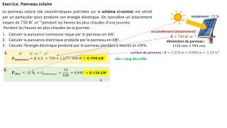 TES Exercice  panneau solaire [upl. by Marston]