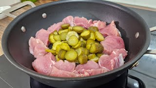 Das leckerste Abendessen das ich je gekocht habe Schweinefleisch mit eingelegten Gurken [upl. by Sinnek]