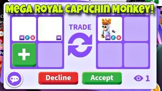 👑🐒OMG I OFFERED FOR THE THE MEGA ROYAL CAP MONKEY BUT THIS HAPPENED ADOPT ME TRADINGadoptmetrades [upl. by Shalom118]