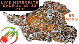 Live Meteorite Sale pt1 replay ☄️ Chondrite Pallasite Mesosiderite Iron amp Carbonaceous [upl. by Weinstock614]