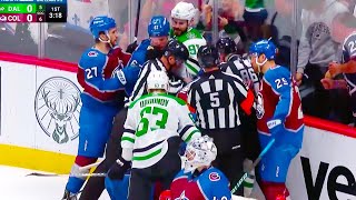 Mason Marchment Cale Makar Fight Leads to Brawl Scrum  Stars vs Avalanche Game 6 NHL Highlights [upl. by Baerman346]