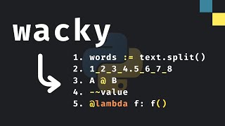 5 Wacky Python Features [upl. by Cerf]