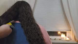 🌹 ASMR Wet Curly Hair Play amp Back Attention wTools Parting amp Placement 🌹 [upl. by Rephotsirhc]