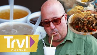 Beef Lung amp More Traditional Panama Street Food  Bizarre Foods with Andrew Zimmern  Travel Channel [upl. by Yahsel]